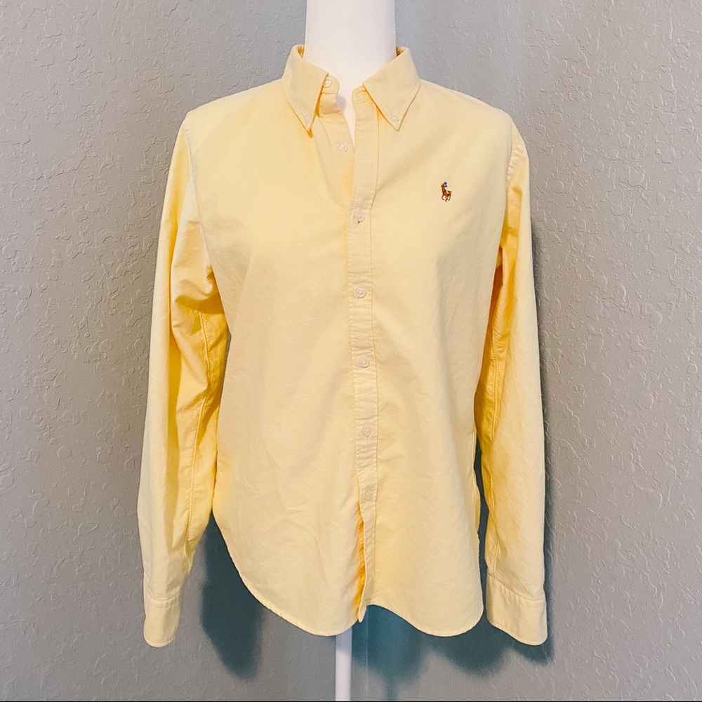 [Ralph Lauren] Yellow Slim Fit Long Sleeve Polo